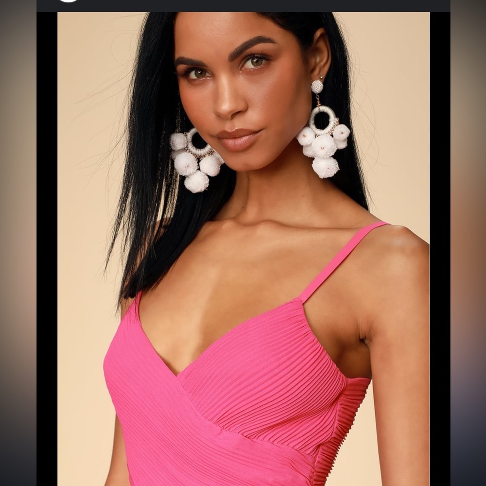 FUSCIA CUTOUT DRESS - Picture 2 of 5